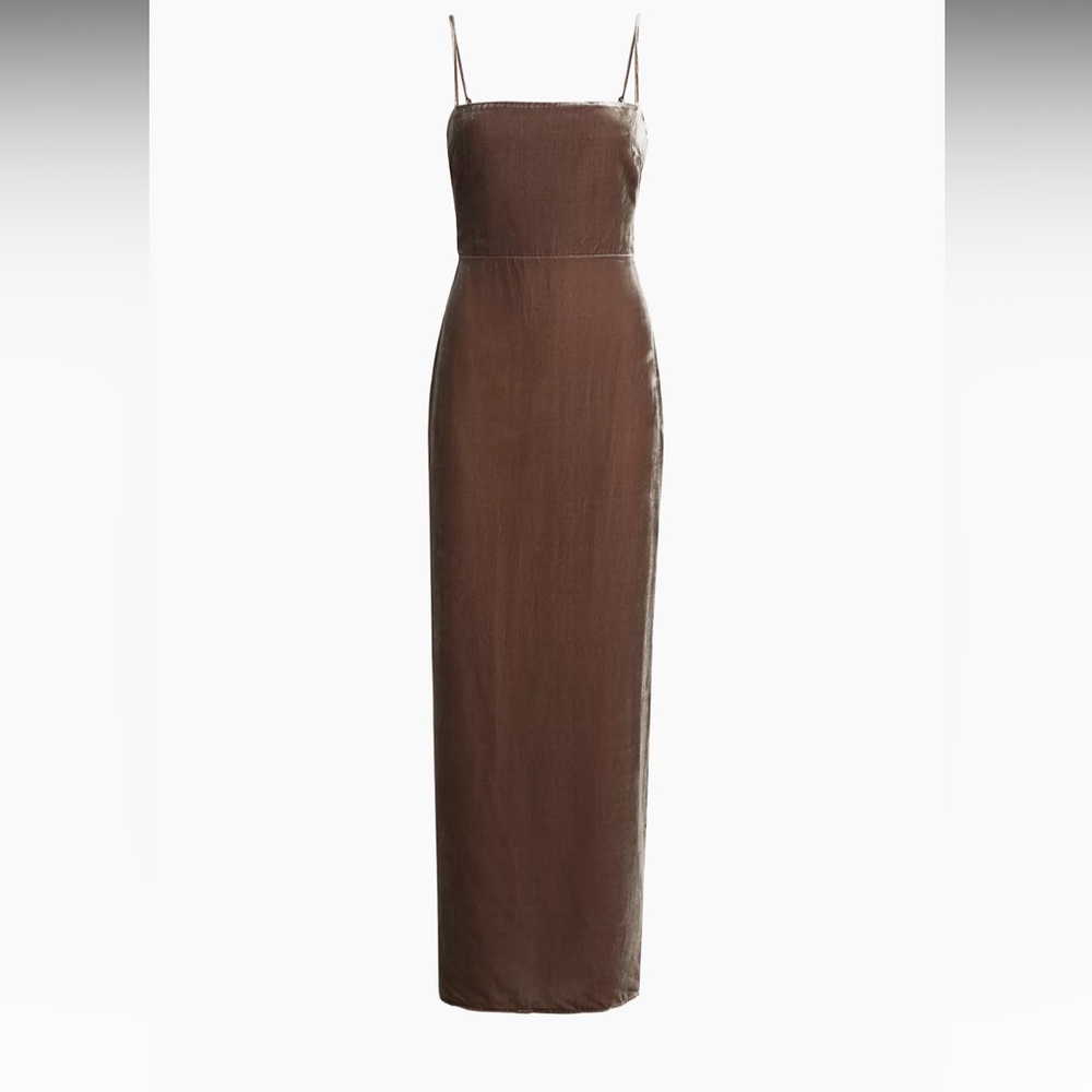 NWT Reformation Frankie Velvet Maxi Slipdress